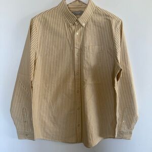 Everlane Striped Yellow Button Down Organic Cotton Long Sleeve Shirt SZ L/T